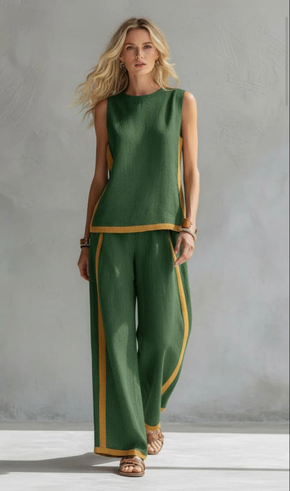 Dornika | Linen Sleeveless Co-ord Set