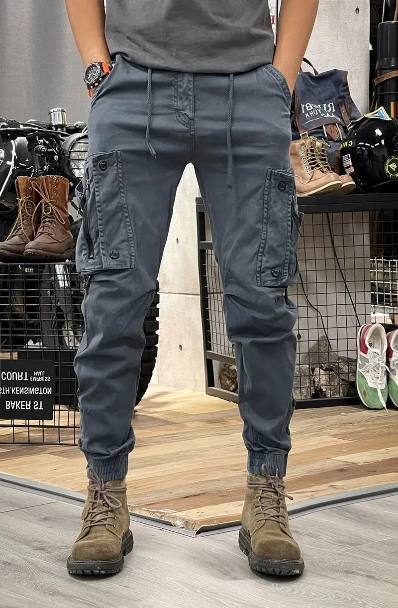 Guntram | Tapered Cargo Trousers Multi Pocket