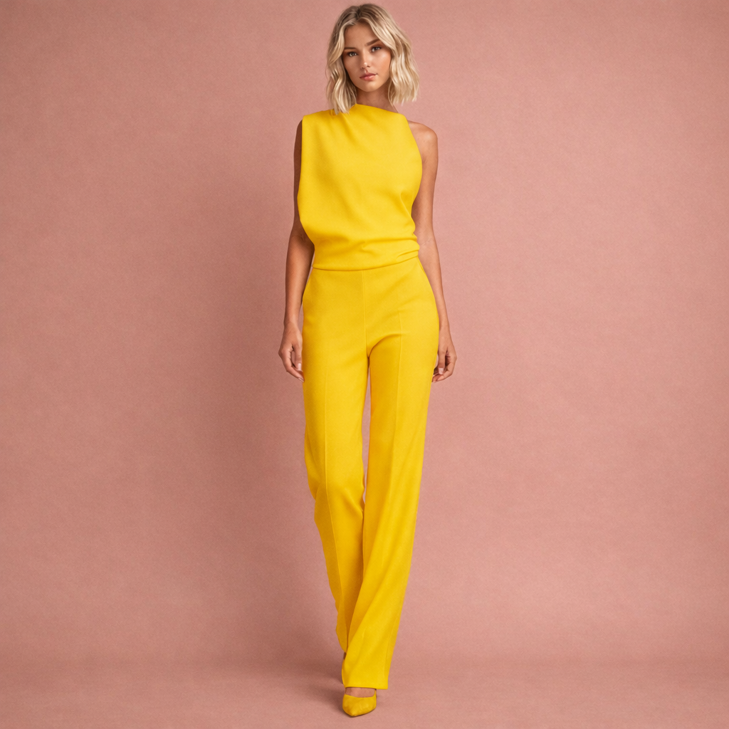Mishel | Jumpsuit Sleeveless High Neck Wide Leg