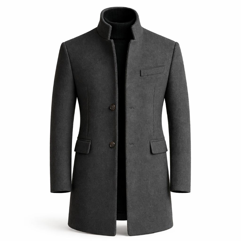 Wilburn | Tailored Long Sleeve Coat with Button Closure