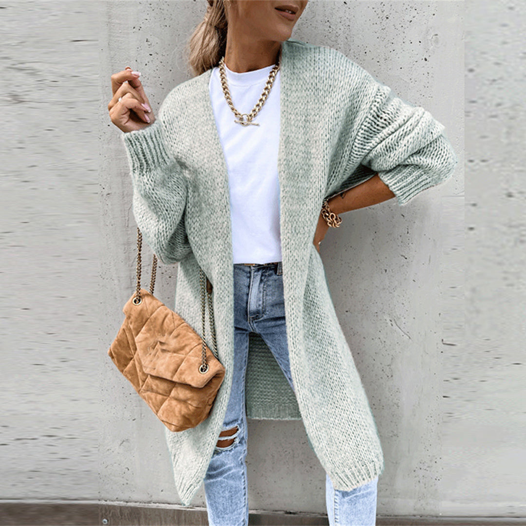 Lois | Longline Knit Cardigan with Open Front
