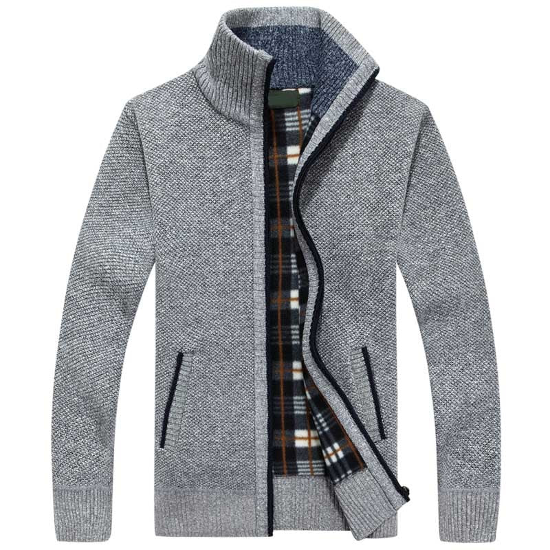 Celeste | Zip-Up Jumper with Stand Collar and Plaid Lining