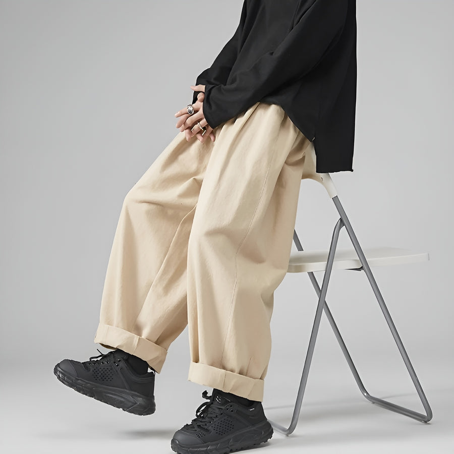 Paolino - Wide Leg Loose Fit Trousers