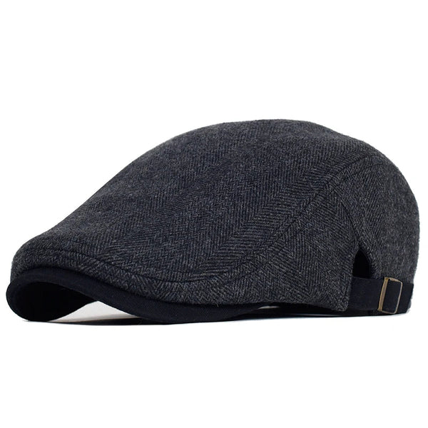 Imre - Herringbone Flat Cap Adjustable Fit