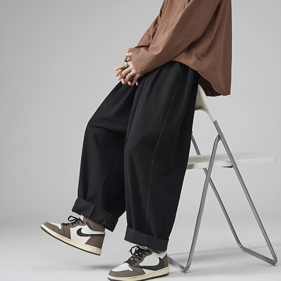 Paolino - Wide Leg Loose Fit Trousers