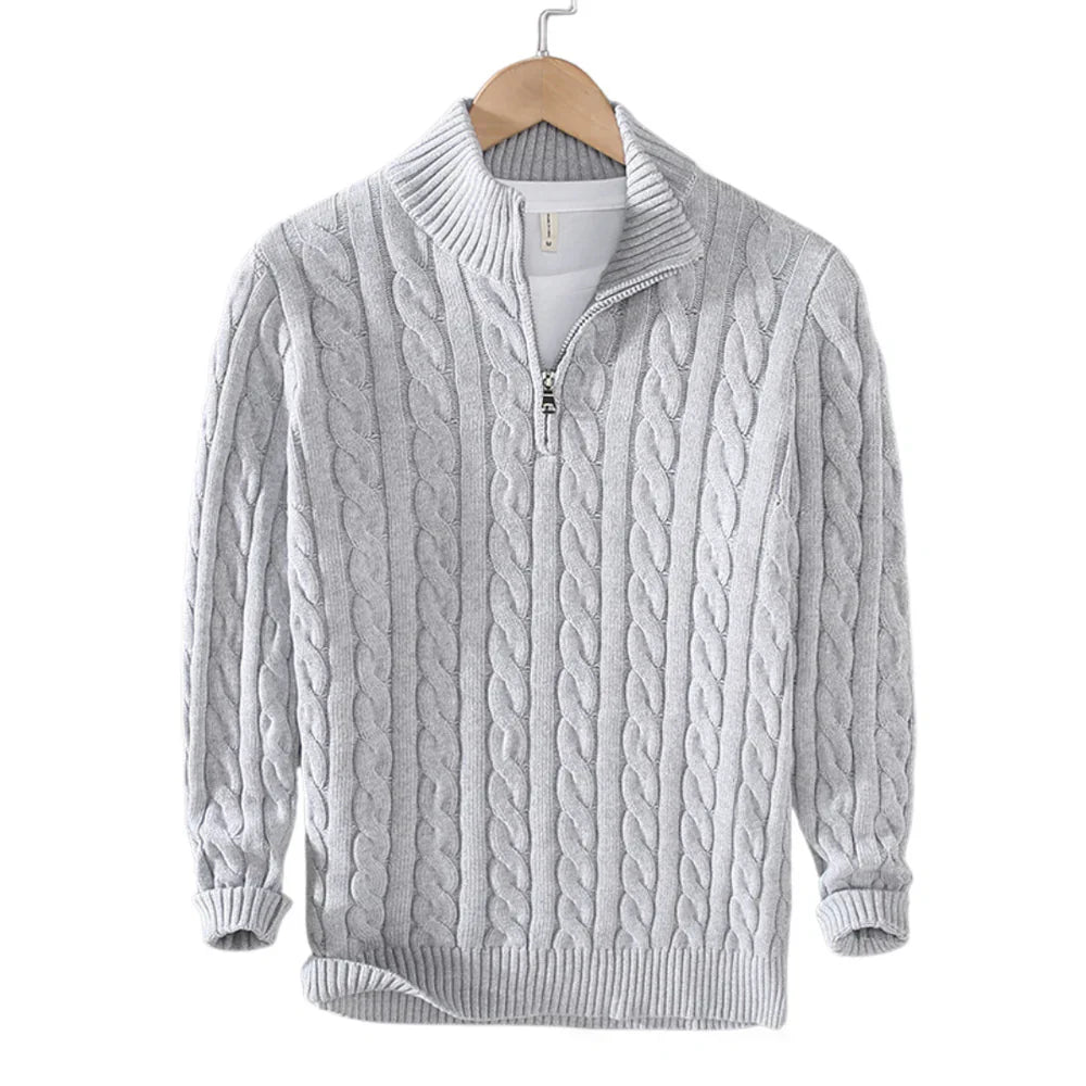 Billings | Half Zip Cable Knit Jumper