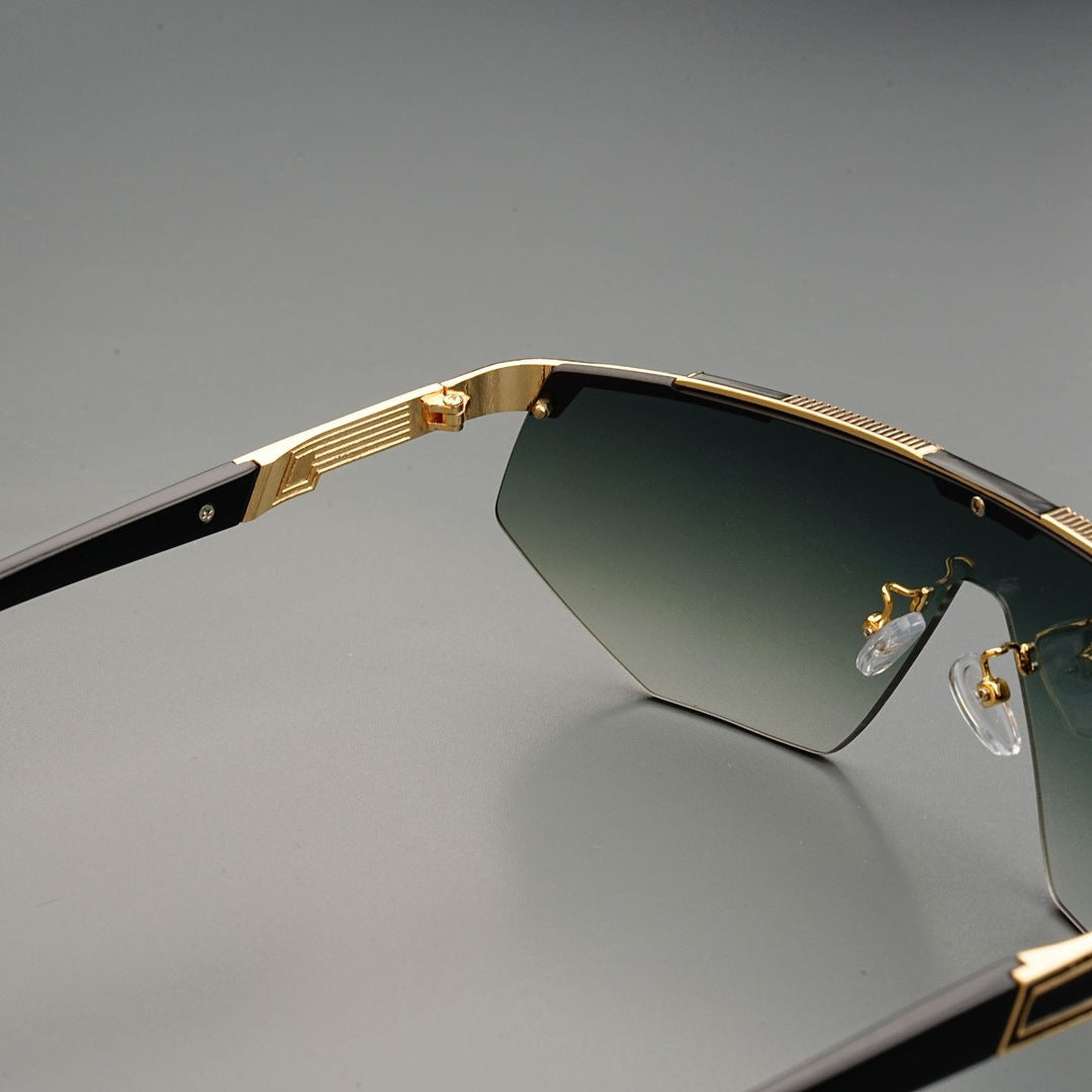 GlareVibe | Rimless Shield Wraparound Sunglasses