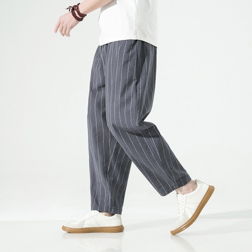 Milner | Striped Wide Leg Cropped Trousers