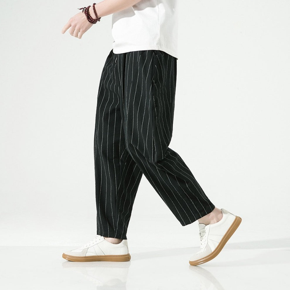 Milner | Striped Wide Leg Cropped Trousers