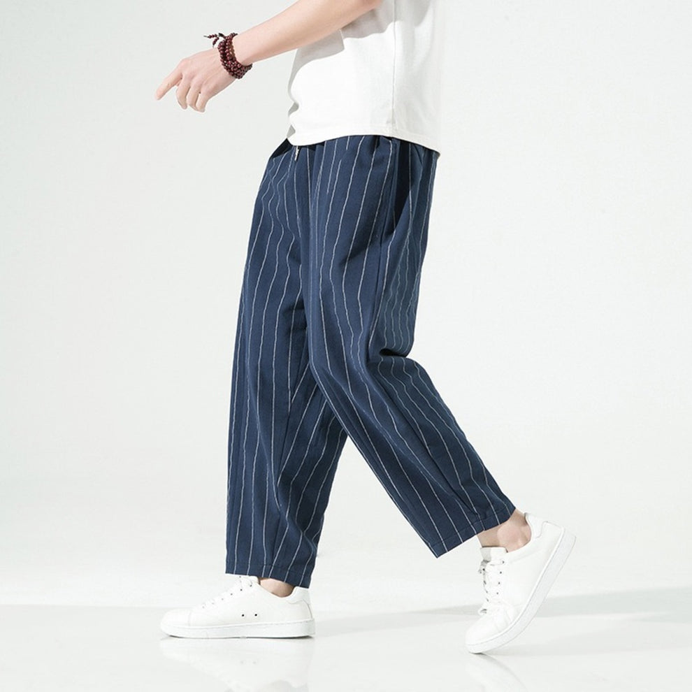 Milner | Striped Wide Leg Cropped Trousers