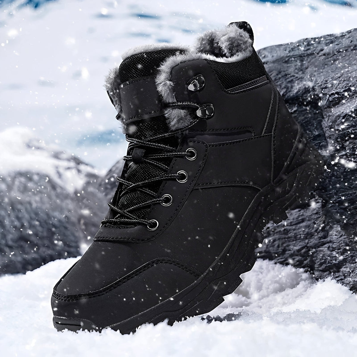 Allaire | Ankle Boots with Plush Lining and Lace Closure