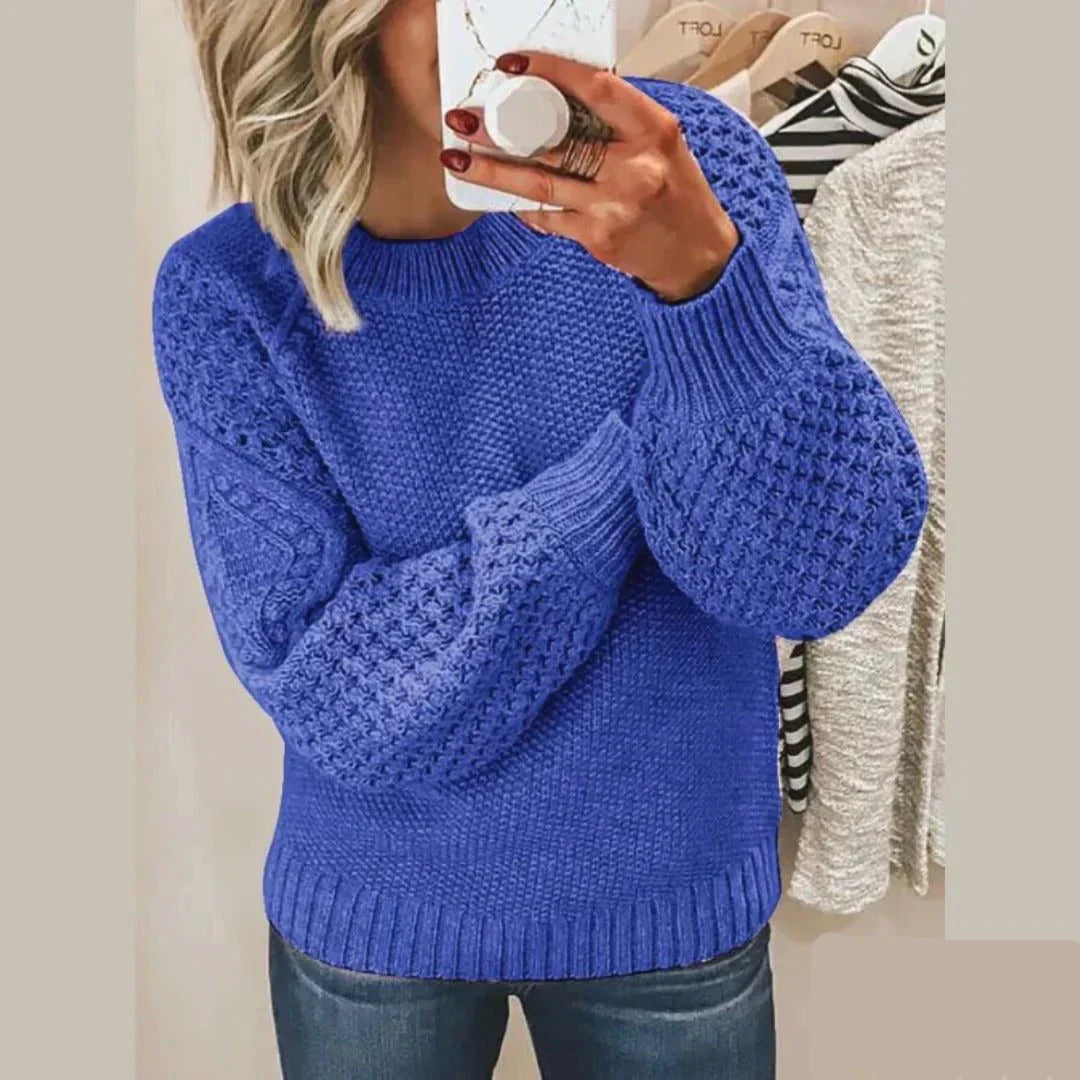 Kirti | Crew Neck Textured Knit Jumper
