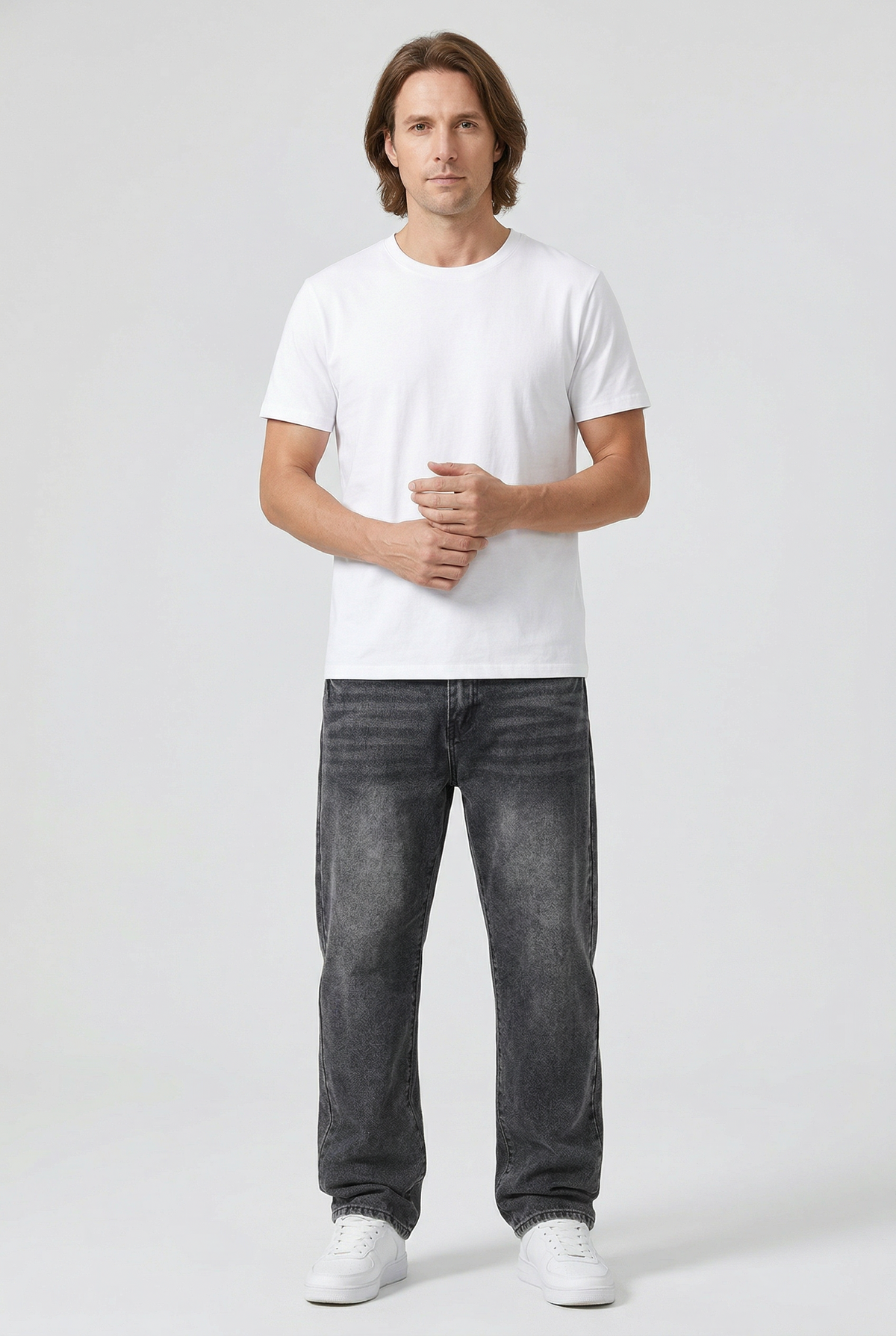 Bullock | Relaxed Straight Leg Jeans with Faded Finish