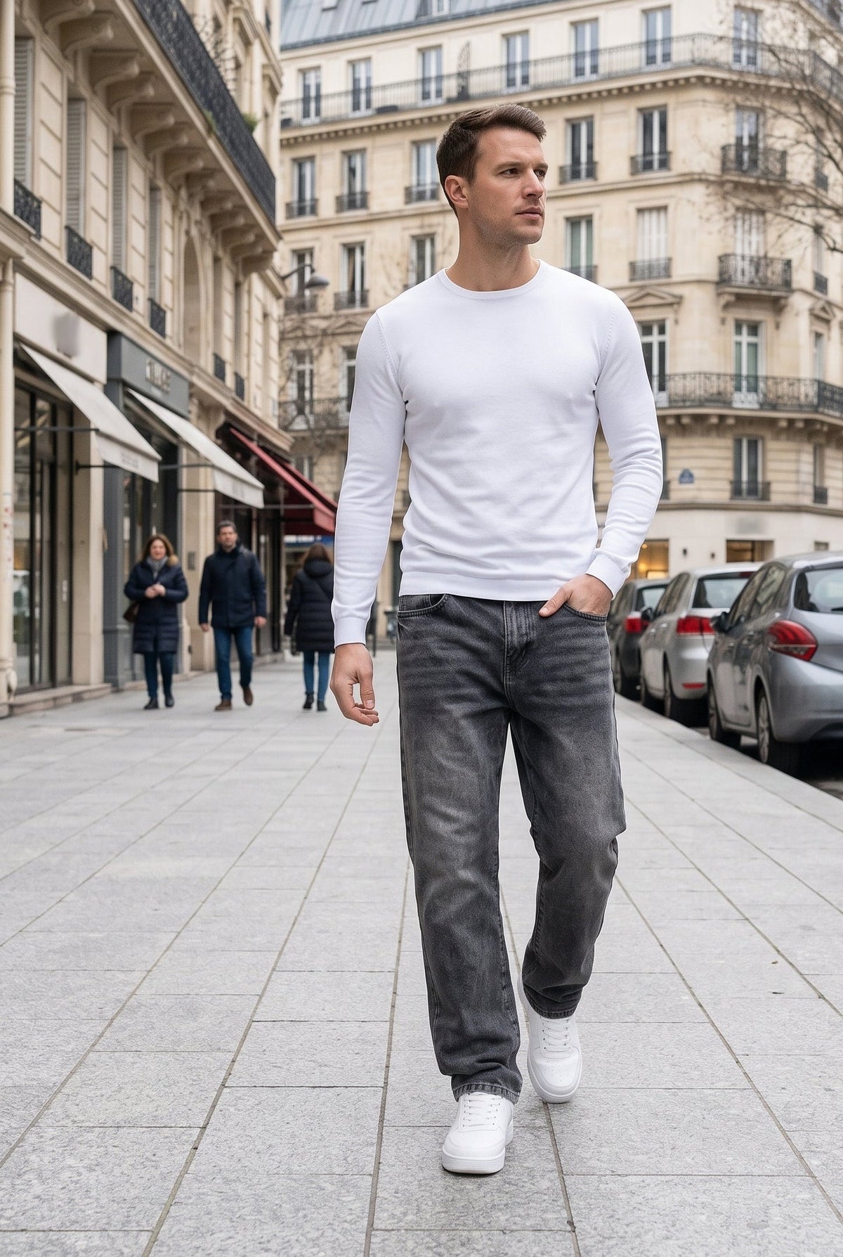 Bullock | Relaxed Straight Leg Jeans with Faded Finish