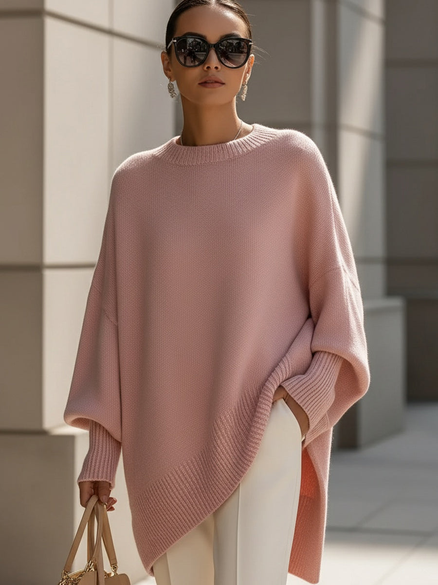 Sheryl | Oversized Knit Jumper with Asymmetric Hem