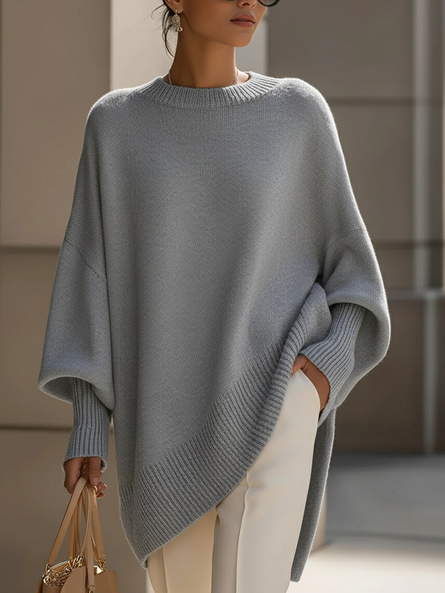 Sheryl | Oversized Knit Jumper with Asymmetric Hem