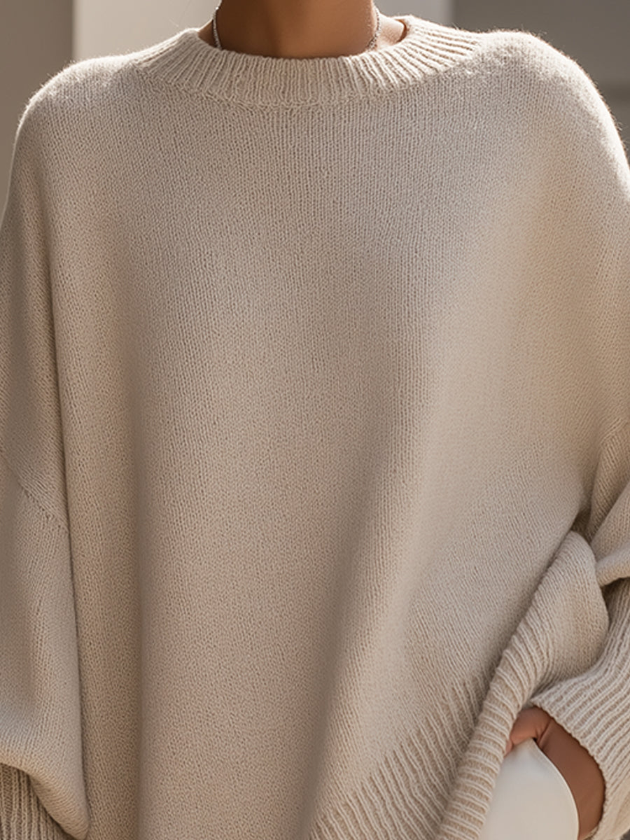 Sheryl | Oversized Knit Jumper with Asymmetric Hem