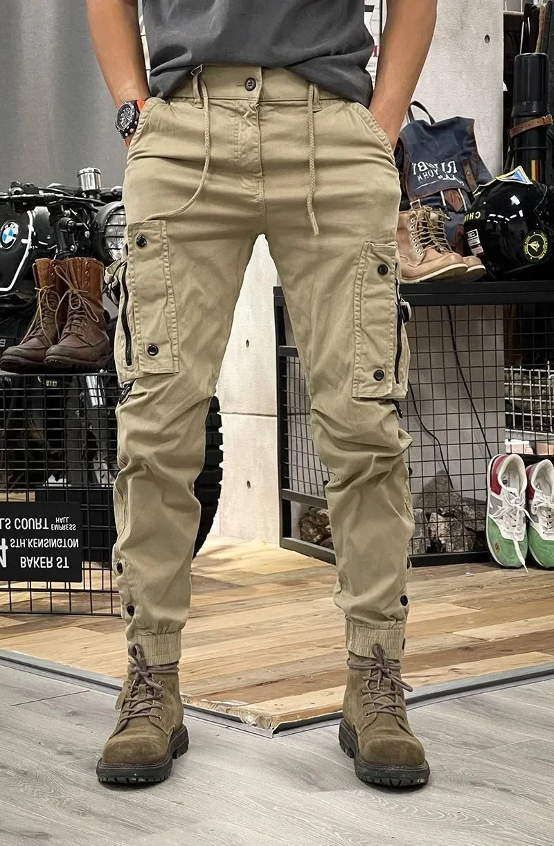 Guntram | Tapered Cargo Trousers Multi Pocket