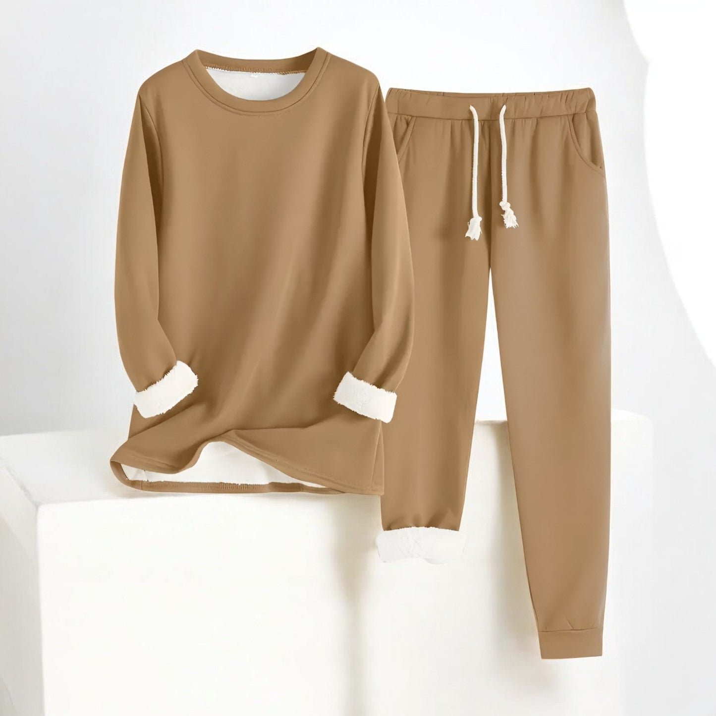 Crystina | Fleece Lined Sweatshirt and Jogger Set