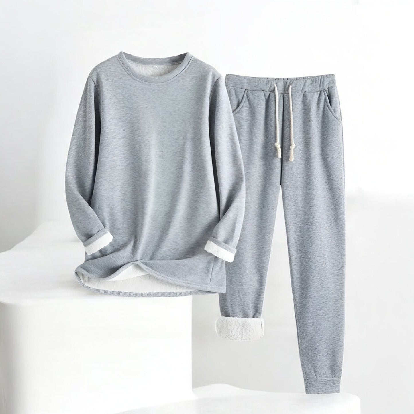Crystina | Fleece Lined Sweatshirt and Jogger Set