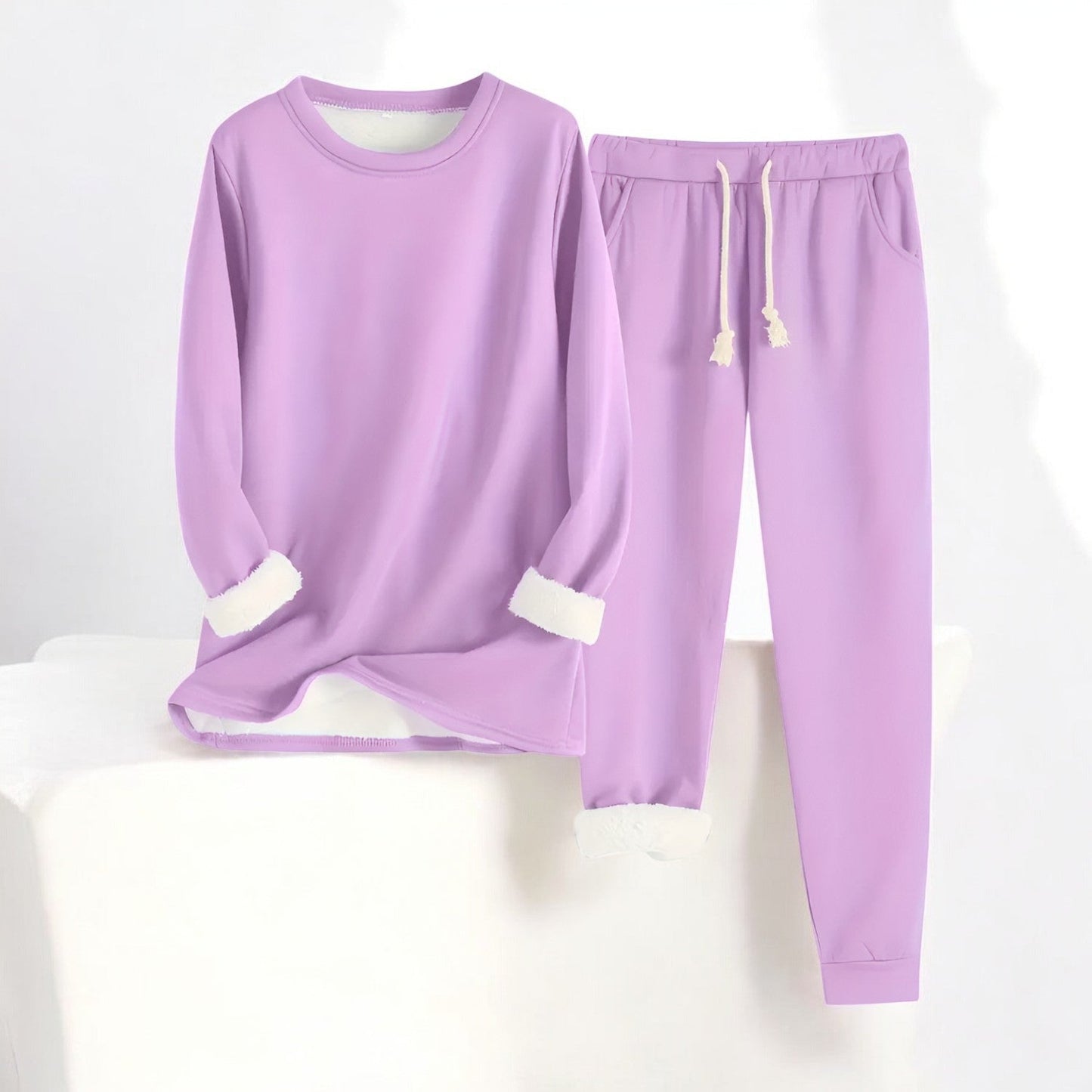 Crystina | Fleece Lined Sweatshirt and Jogger Set