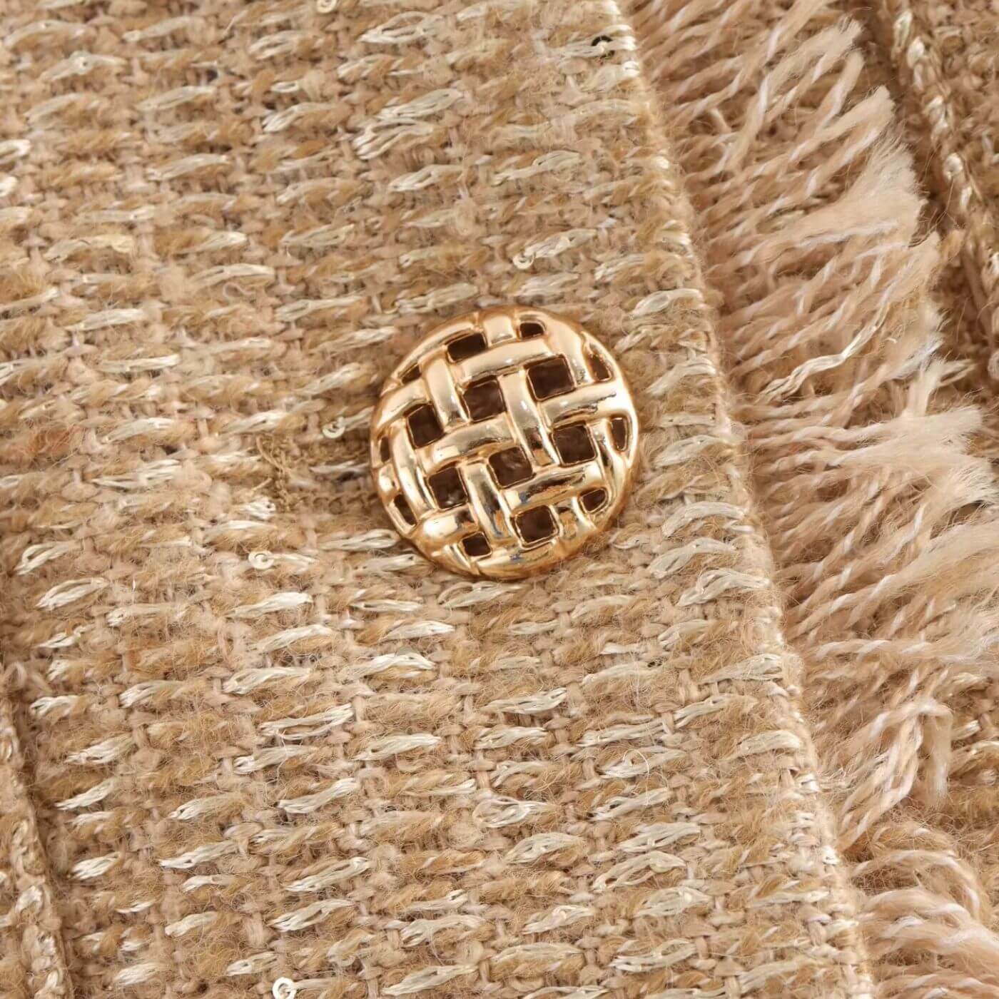 Graciana | Tweed Style Button Front Jacket