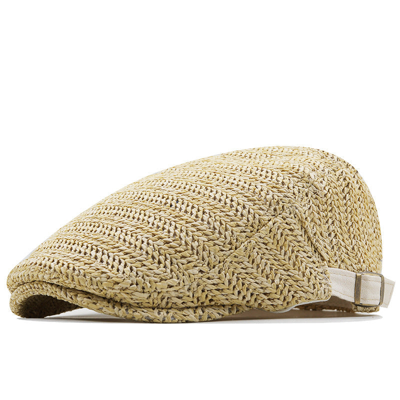 Ralph | Woven Straw Flat Cap Hat