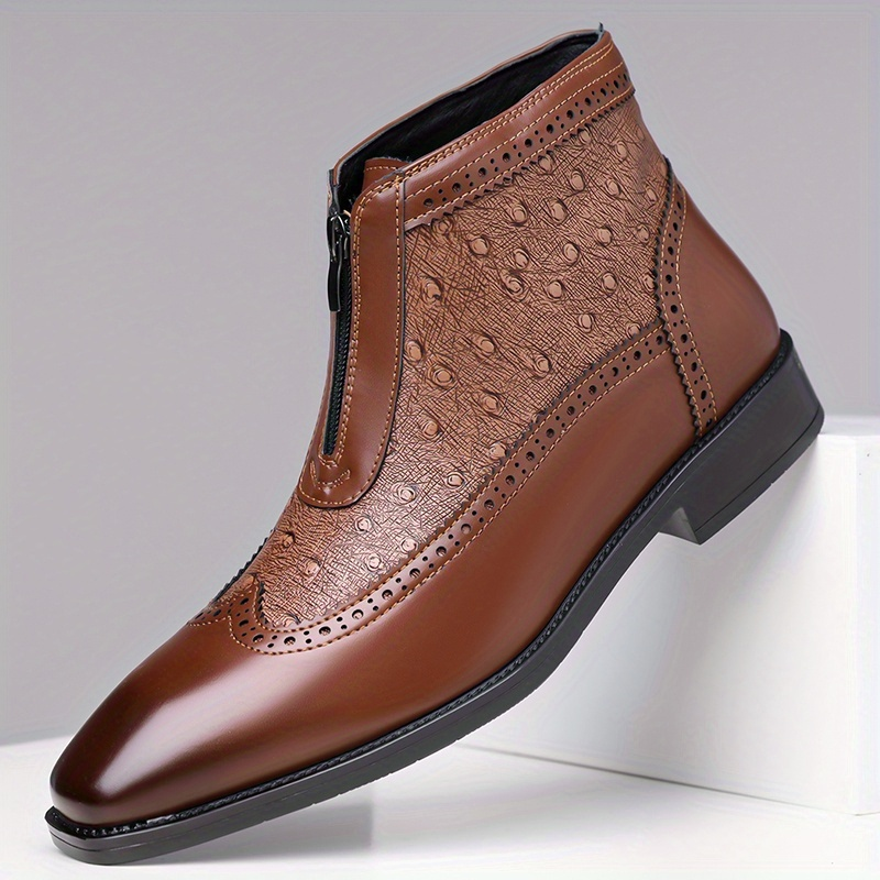 Butler - Ankle Boots Front Zip Square Toe
