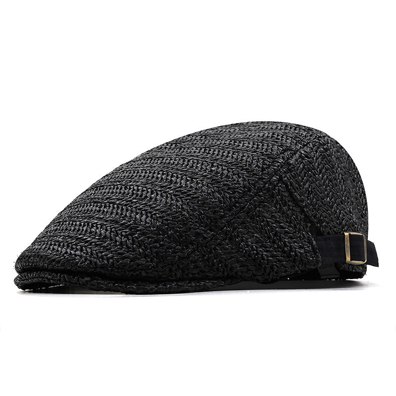 Ralph | Woven Straw Flat Cap Hat