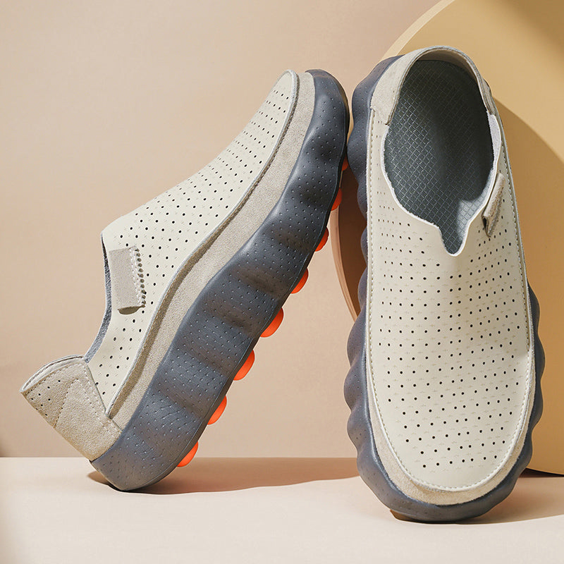 Sameth | Slip On Shoes with Perforated Panelled Uppers