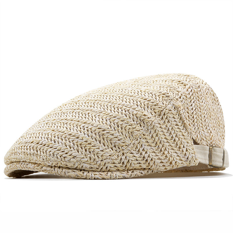 Ralph | Woven Straw Flat Cap Hat