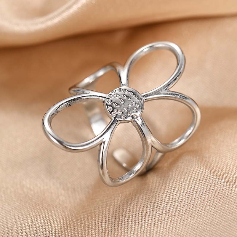 Meloni | Adjustable Daisy Flower Open Ring