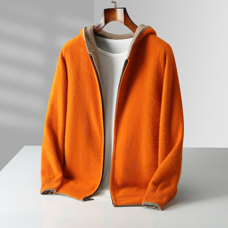 Ayalon | Hooded Cardigan with Reversible Full-Zip Design