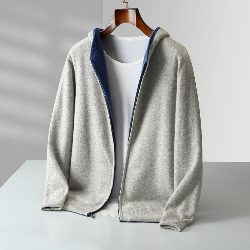 Ayalon | Hooded Cardigan with Reversible Full-Zip Design