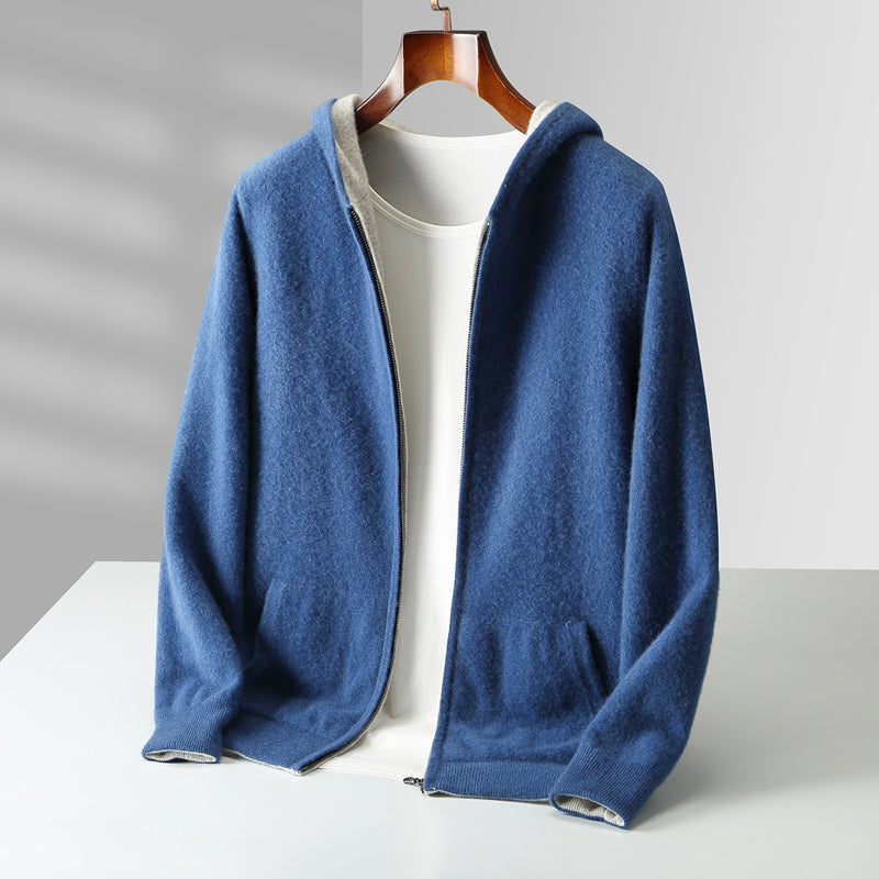 Ayalon | Hooded Cardigan with Reversible Full-Zip Design