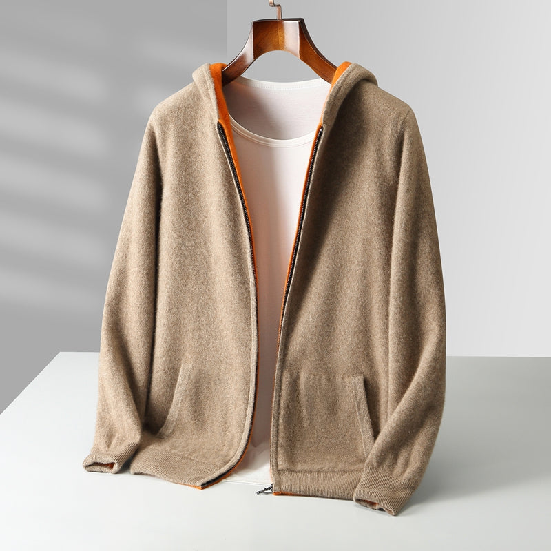 Ayalon | Hooded Cardigan with Reversible Full-Zip Design