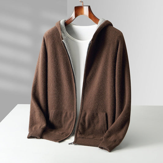 Ayalon | Hooded Cardigan with Reversible Full-Zip Design