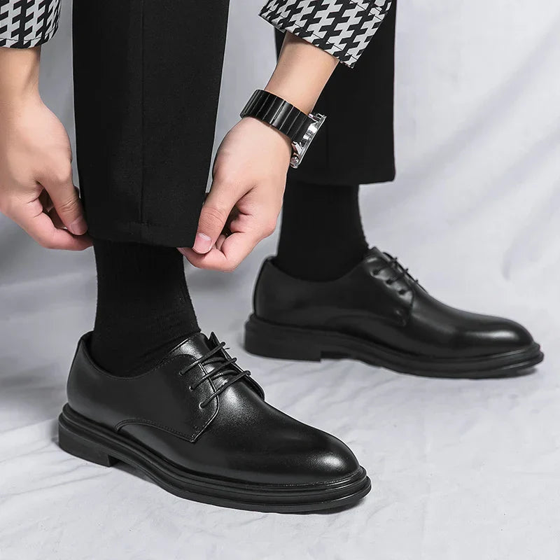 Kian | Derby Dress Shoes Black Lace Up