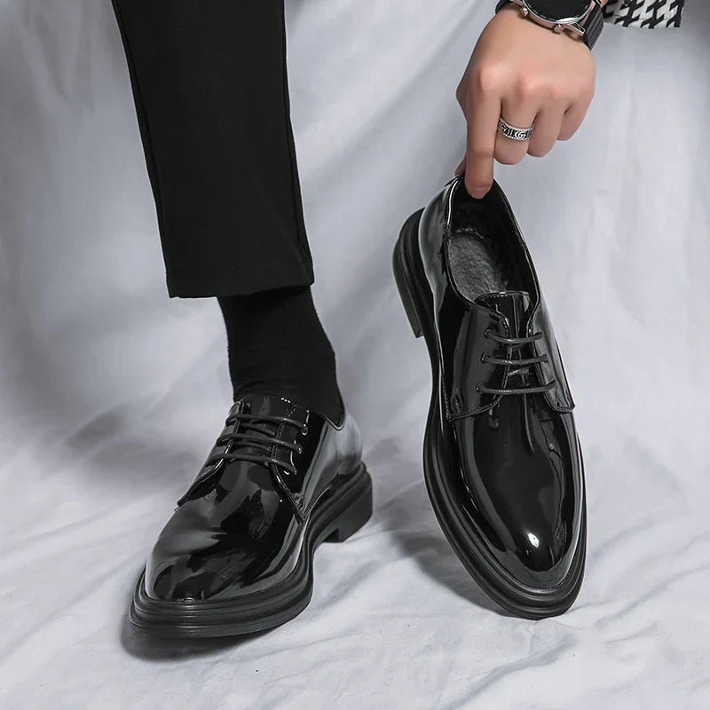 Kian | Derby Dress Shoes Black Lace Up