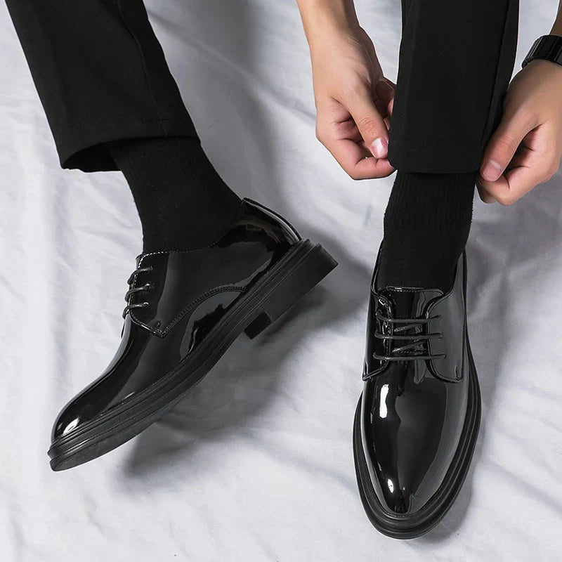 Kian | Derby Dress Shoes Black Lace Up