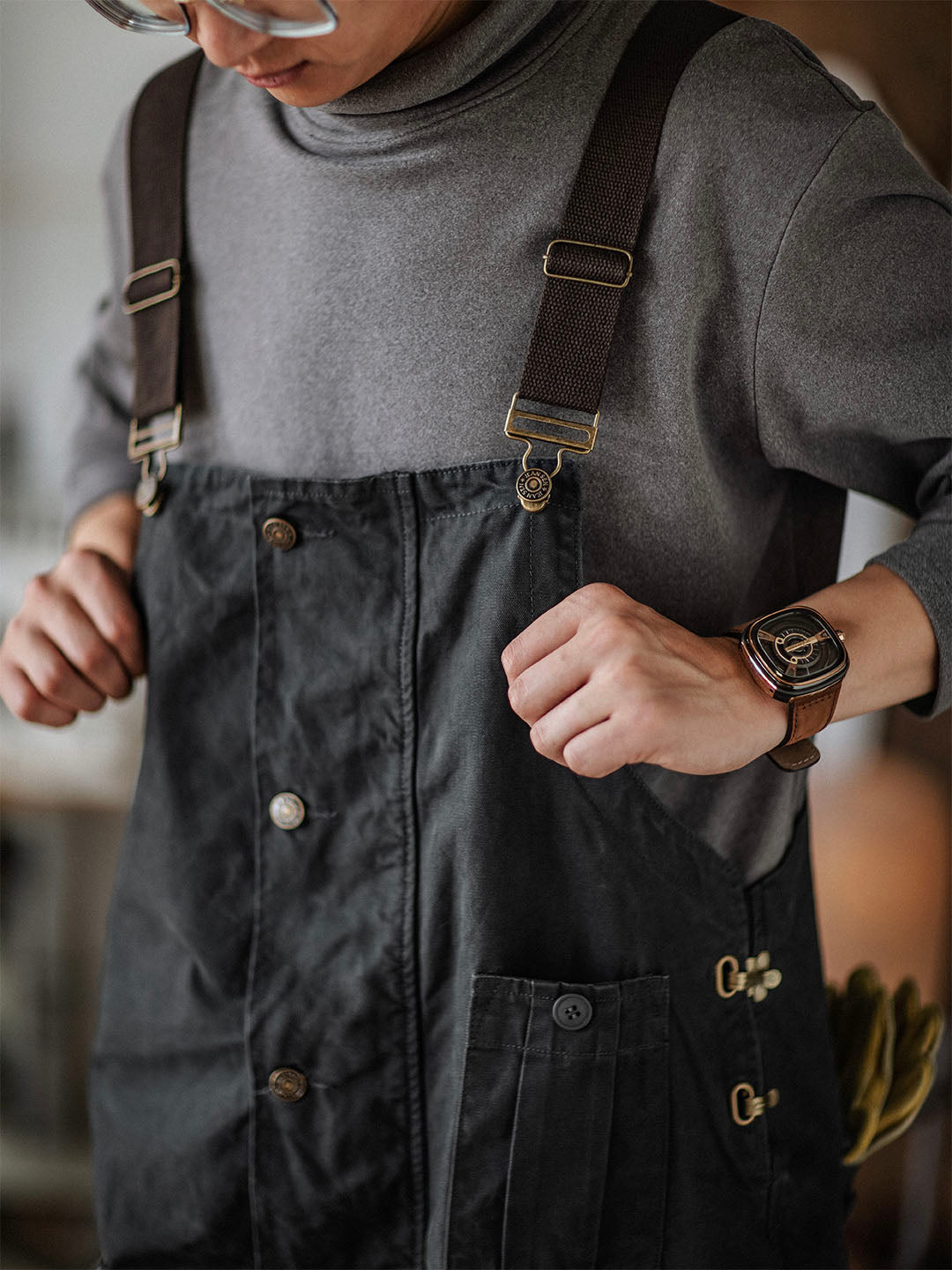 Ashton | Canvas Utility Pocket Overalls