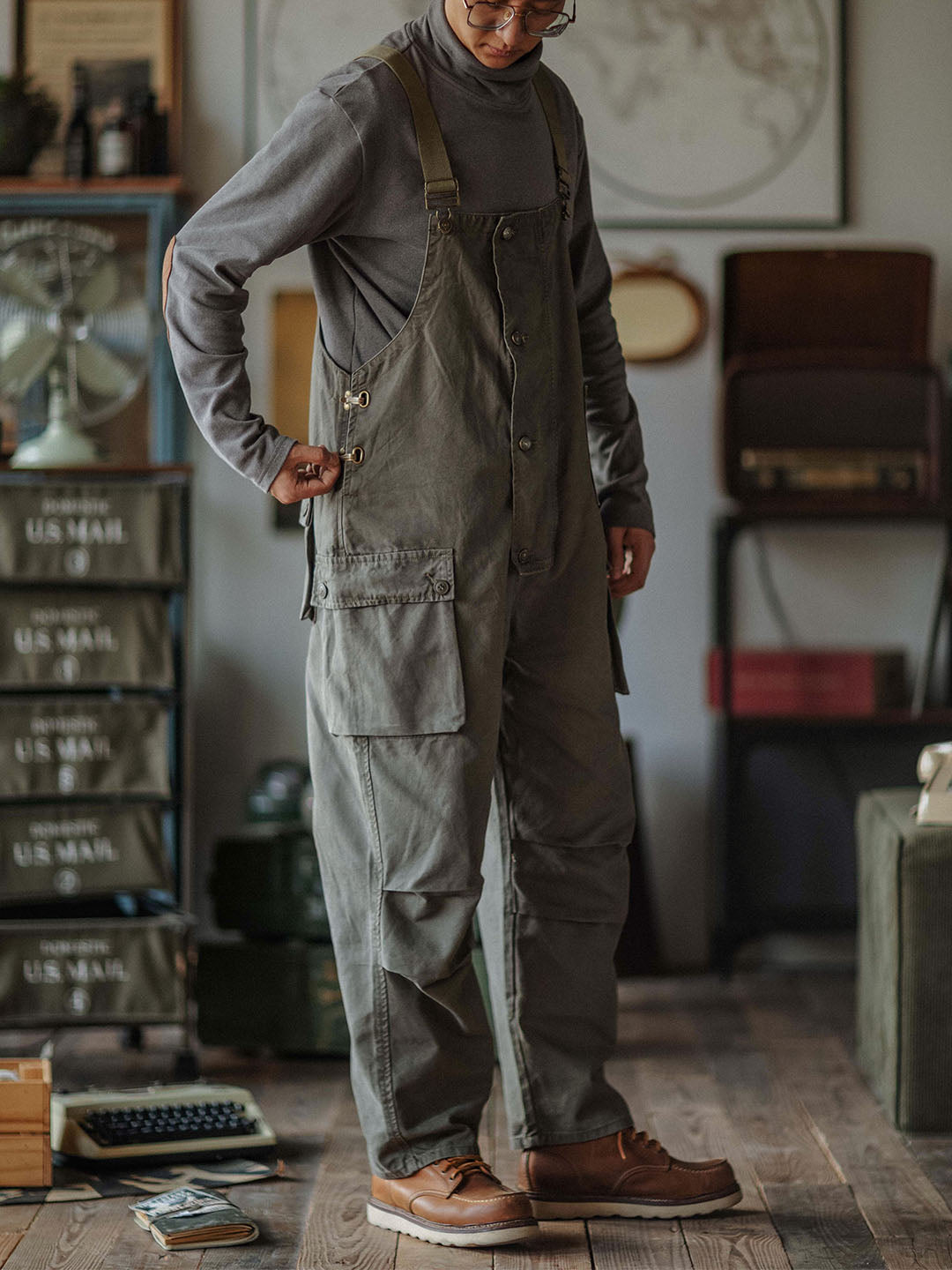 Ashton | Canvas Utility Pocket Overalls