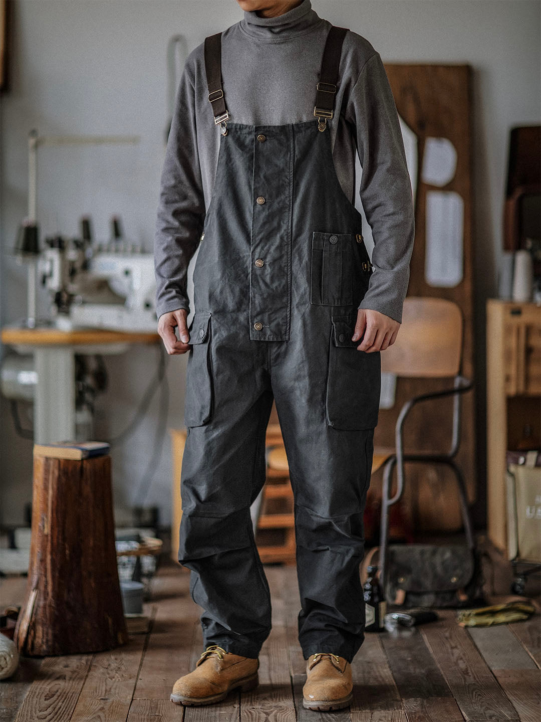 Ashton | Canvas Utility Pocket Overalls