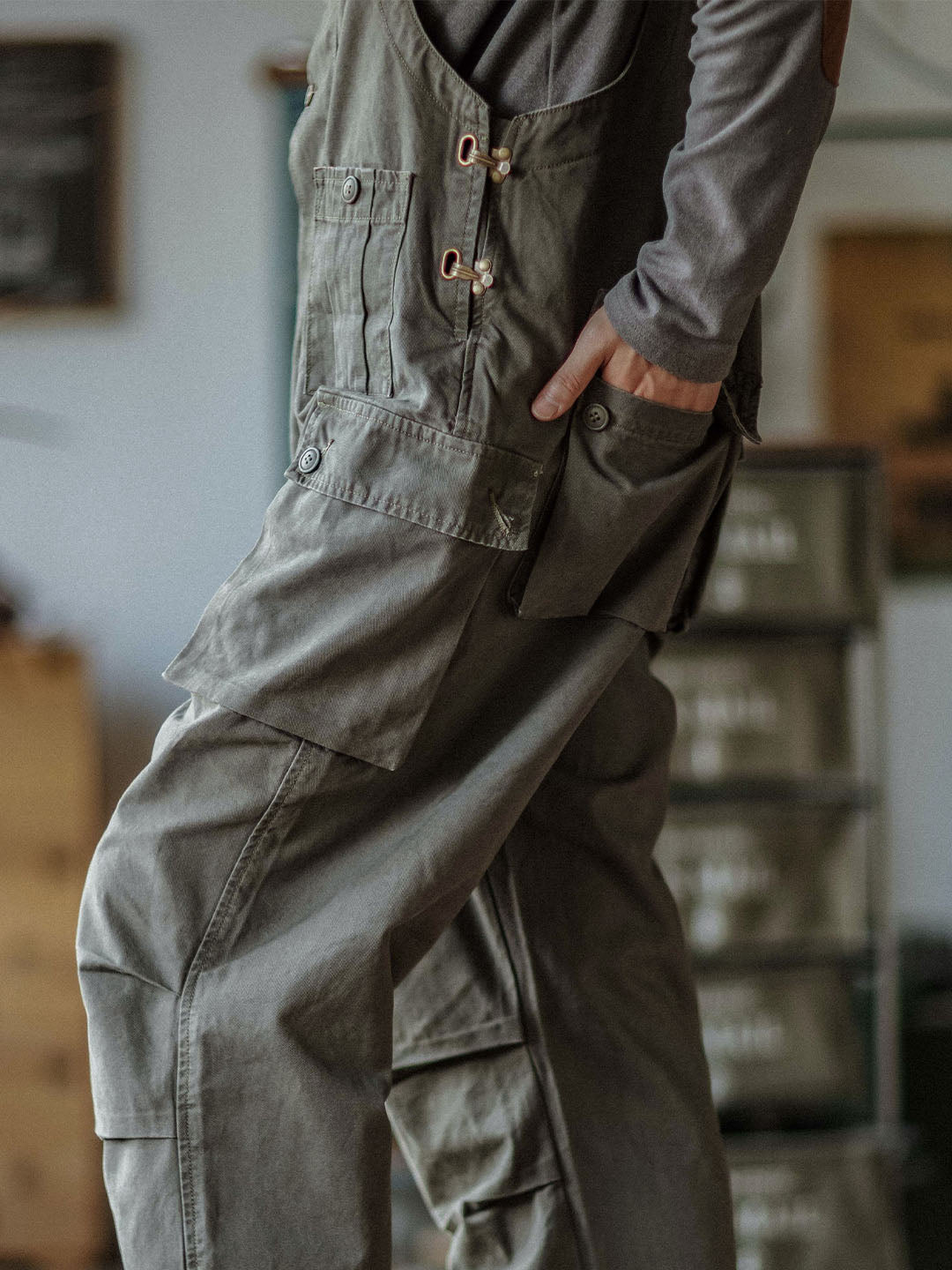 Ashton | Canvas Utility Pocket Overalls