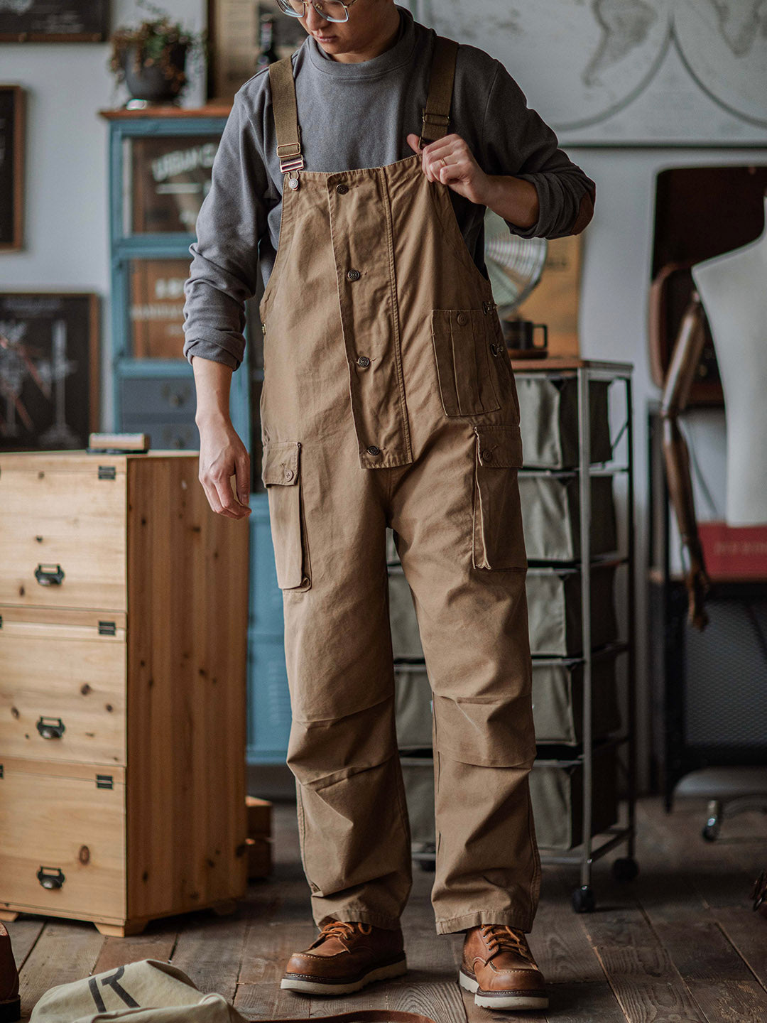 Ashton | Canvas Utility Pocket Overalls