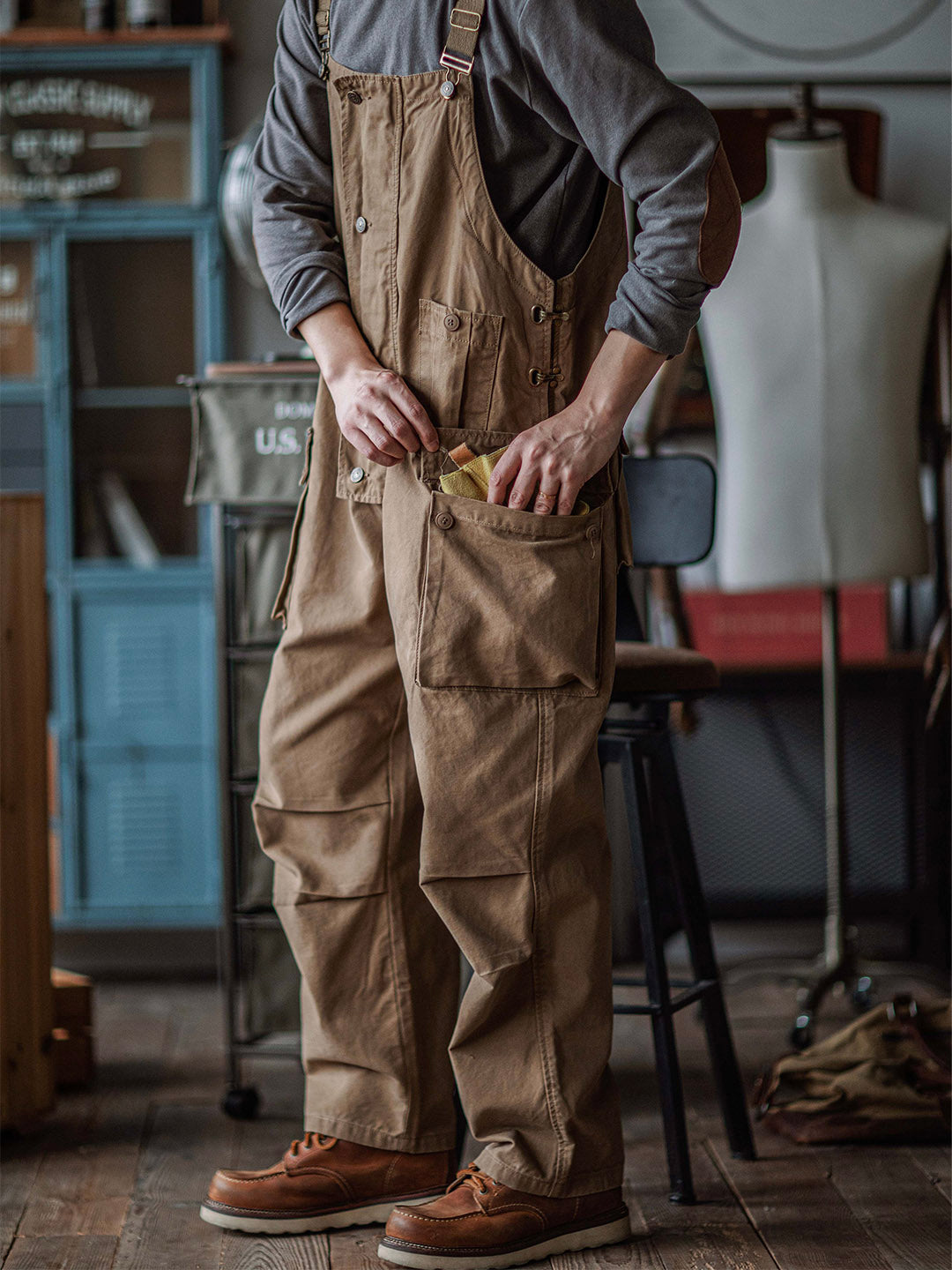 Ashton | Canvas Utility Pocket Overalls
