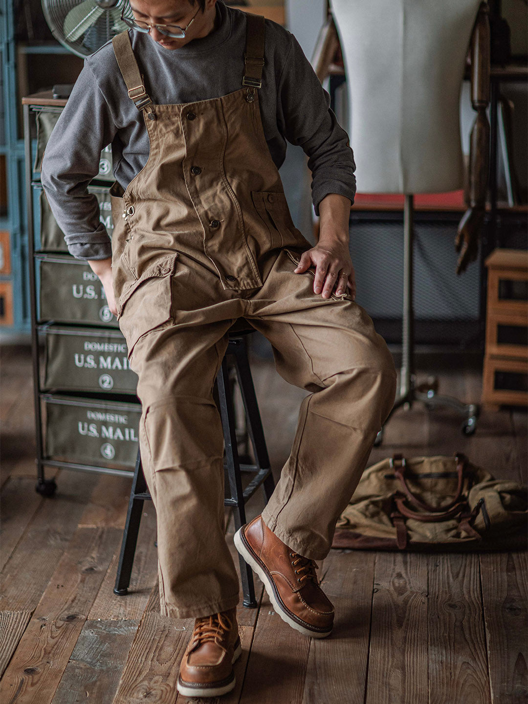 Ashton | Canvas Utility Pocket Overalls