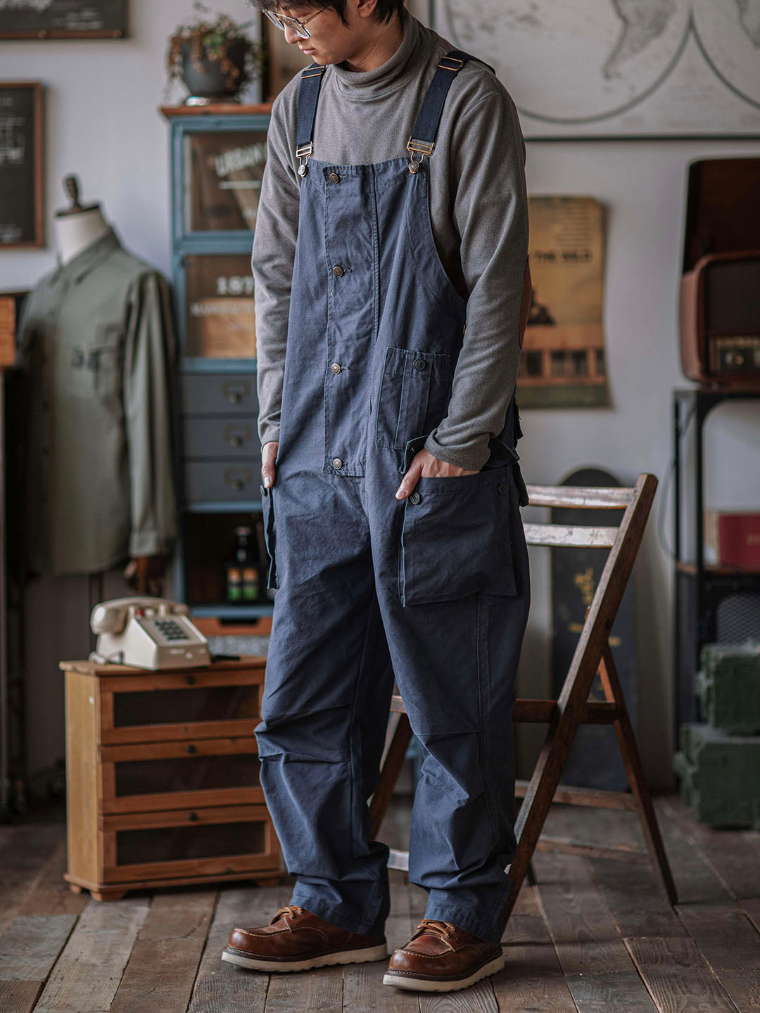 Ashton | Canvas Utility Pocket Overalls