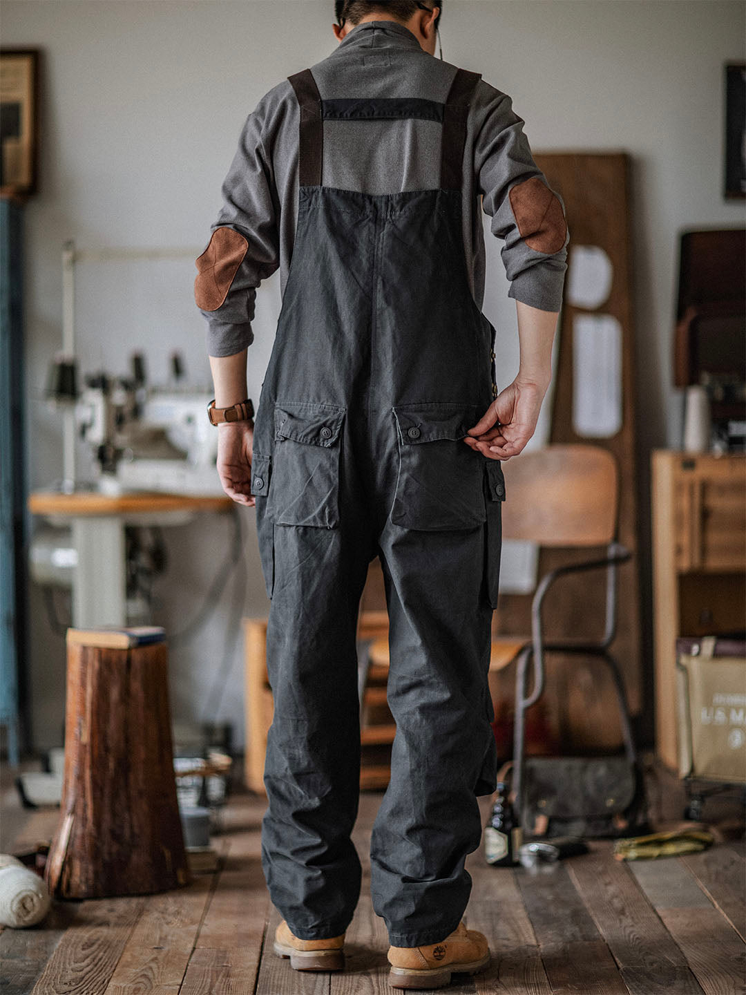 Ashton | Canvas Utility Pocket Overalls