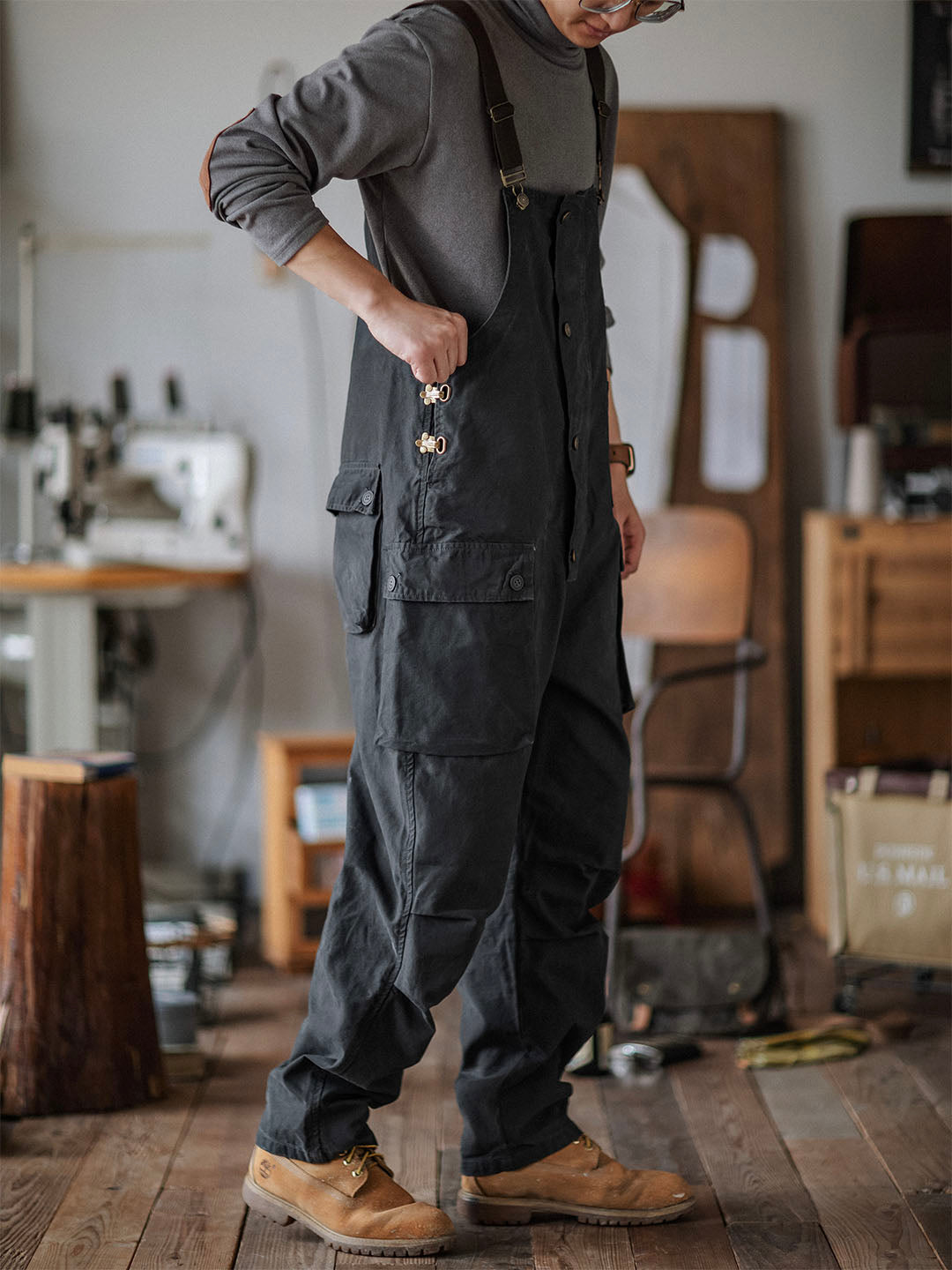Ashton | Canvas Utility Pocket Overalls